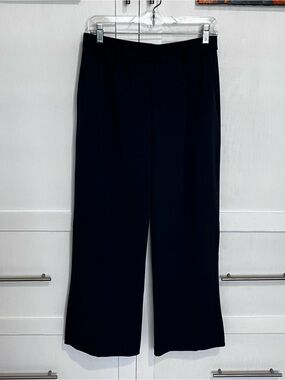 HALARA Classic Navy Blue Wide-Leg Women's Trousers, M